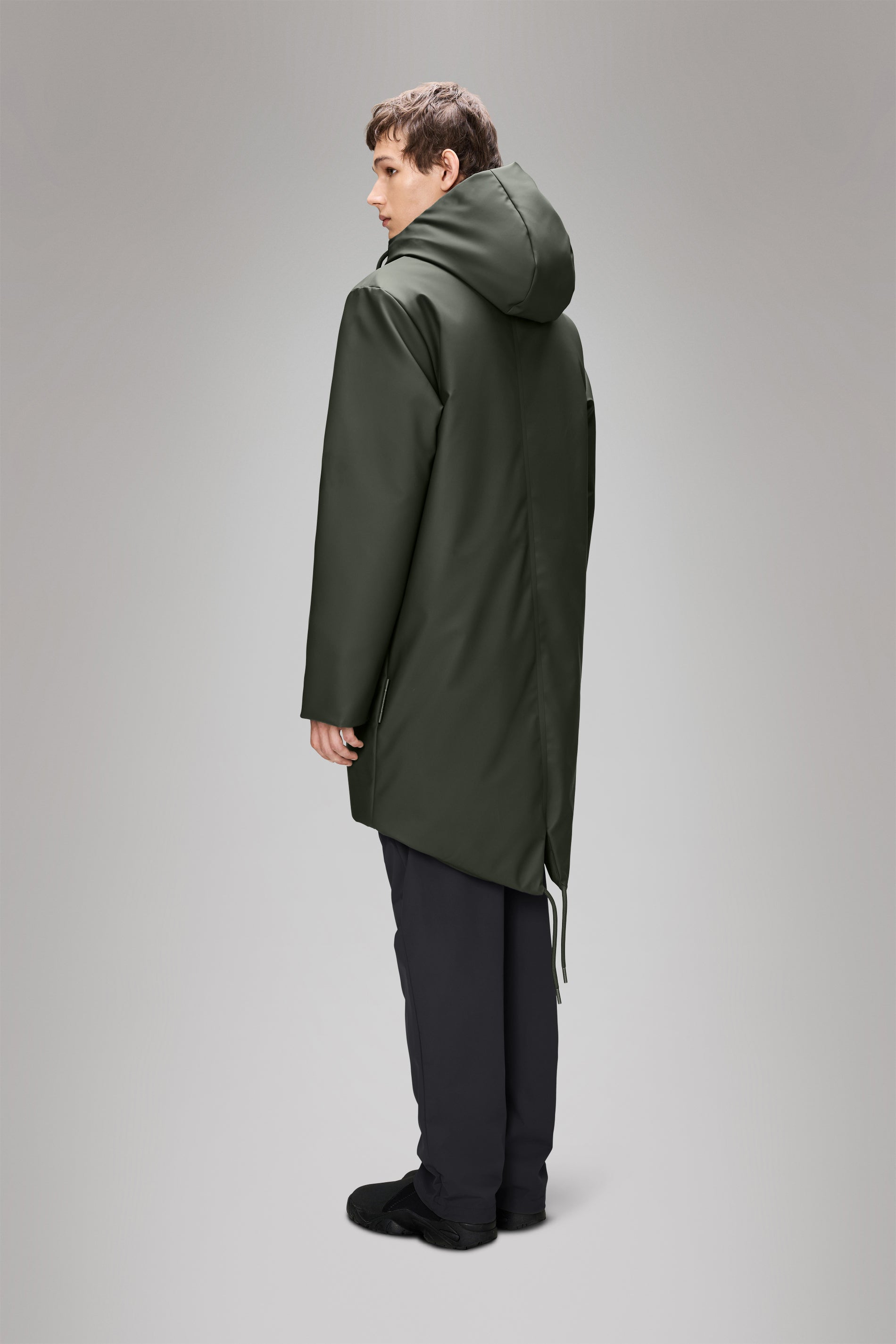 Rains Nome Long Parka Green Jacket
