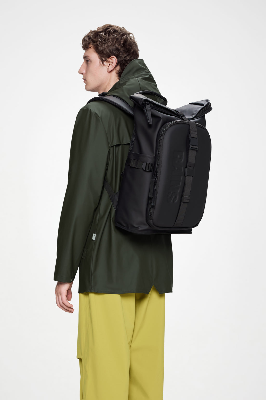 Rains® Texel Moulded Backpack in Black for $225