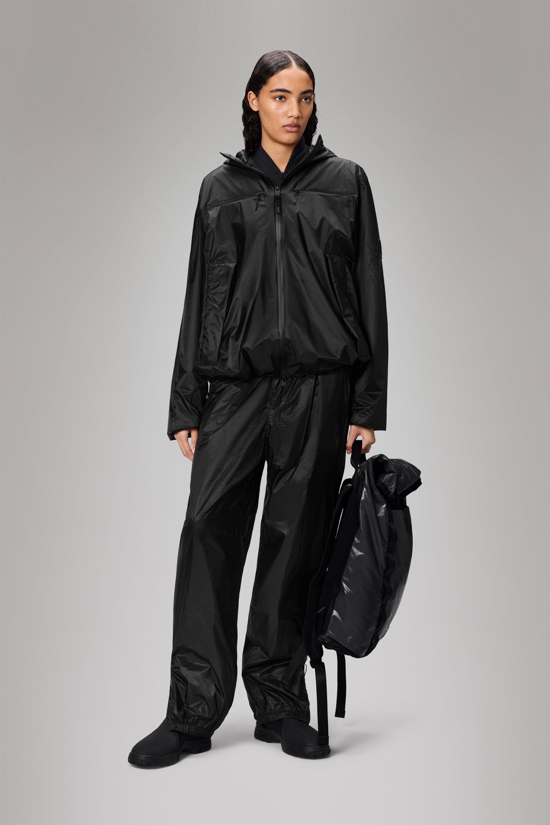 RAINS Kauto Insulated Pocket Jacket Black Jacket