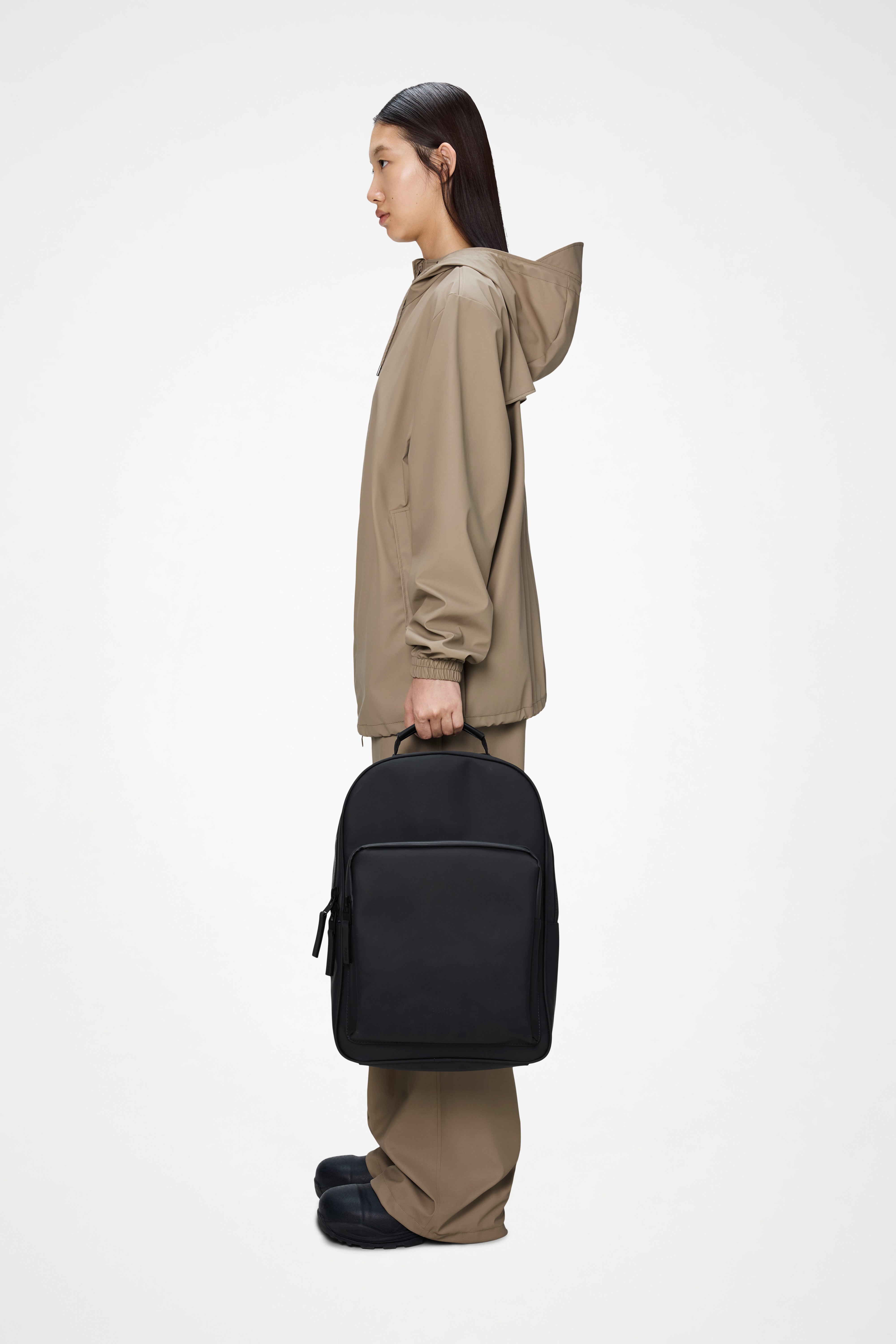 RAINS Book Daypack Large Black 15L H43 x D12 x W30 cm Backpack