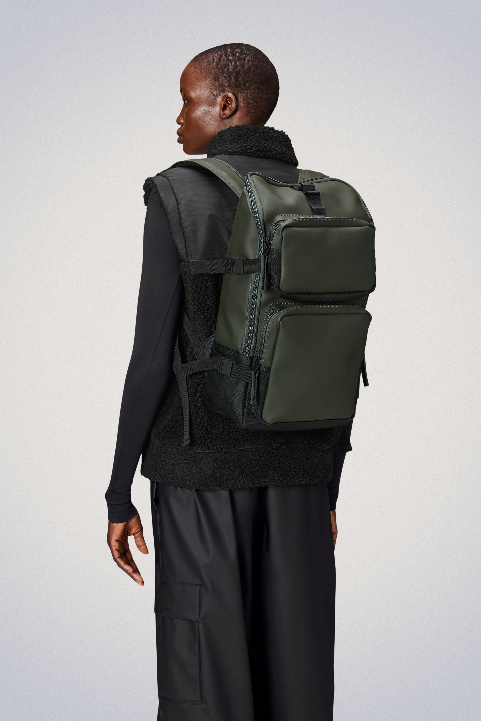 Rains® Trail Rolltop Backpack in Green for $155 | Free Shipping