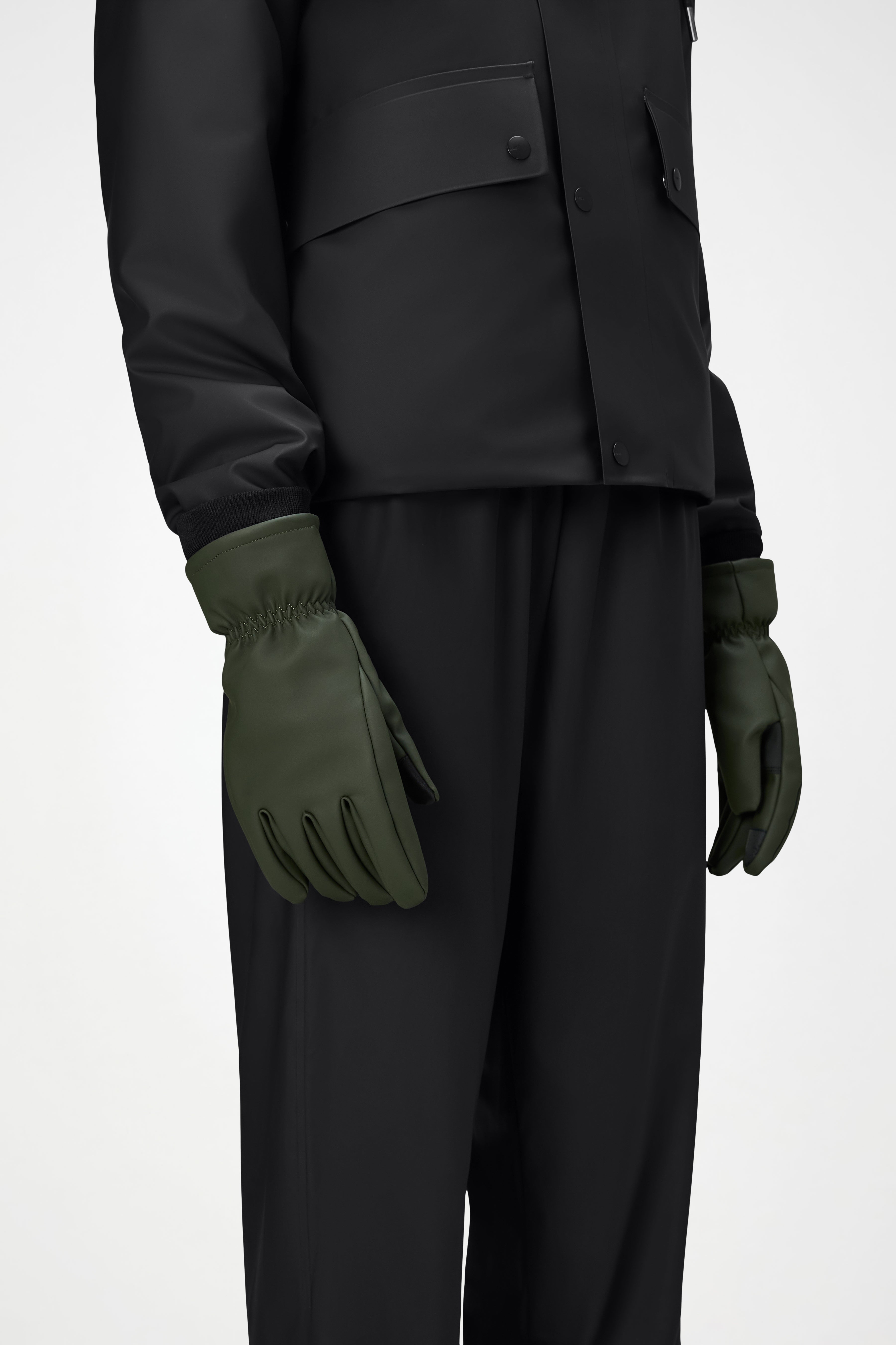 RAINS Insulated Gloves Green Gloves & Mittens