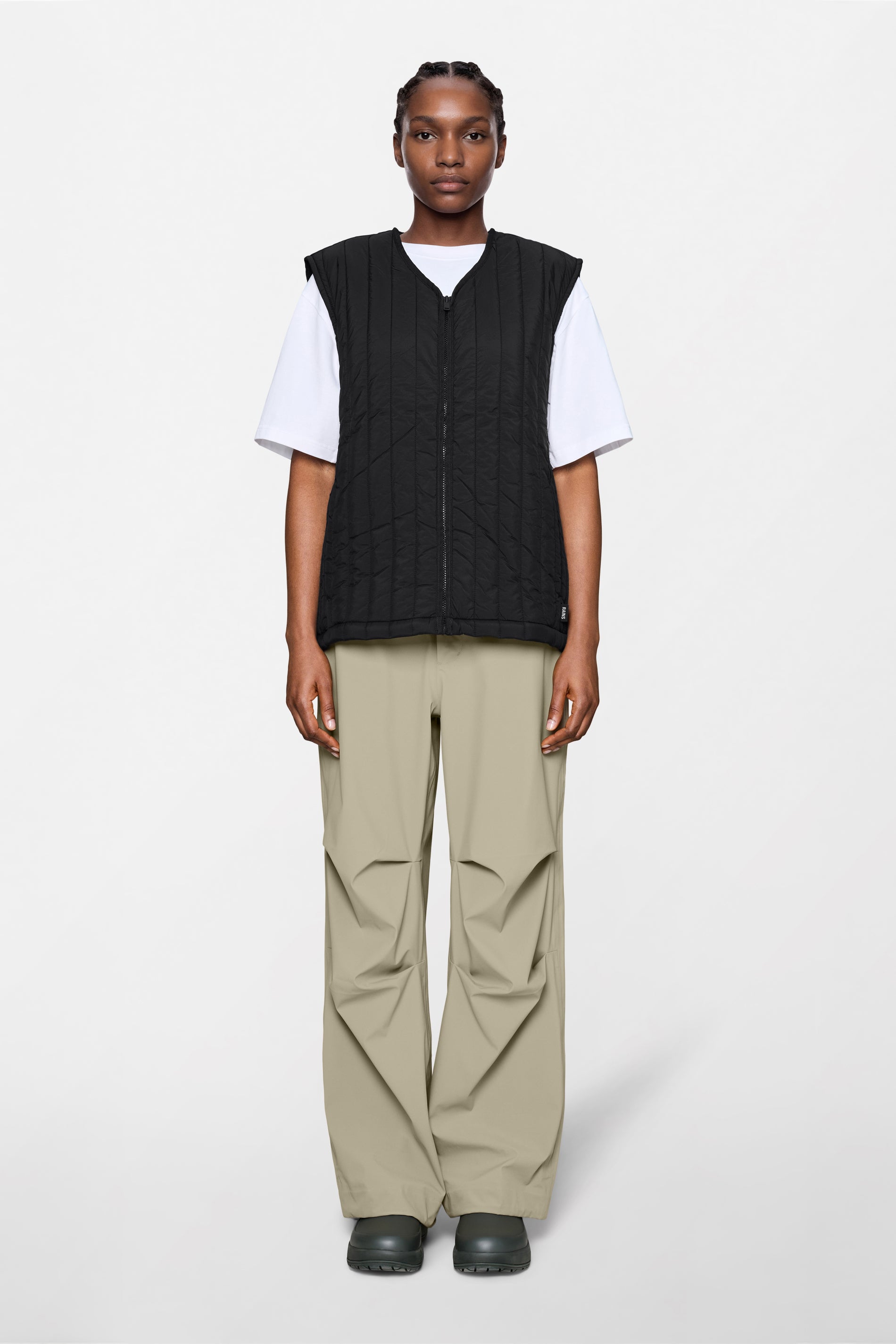RAINS Banja Liner Vest Black Short Sleeve
