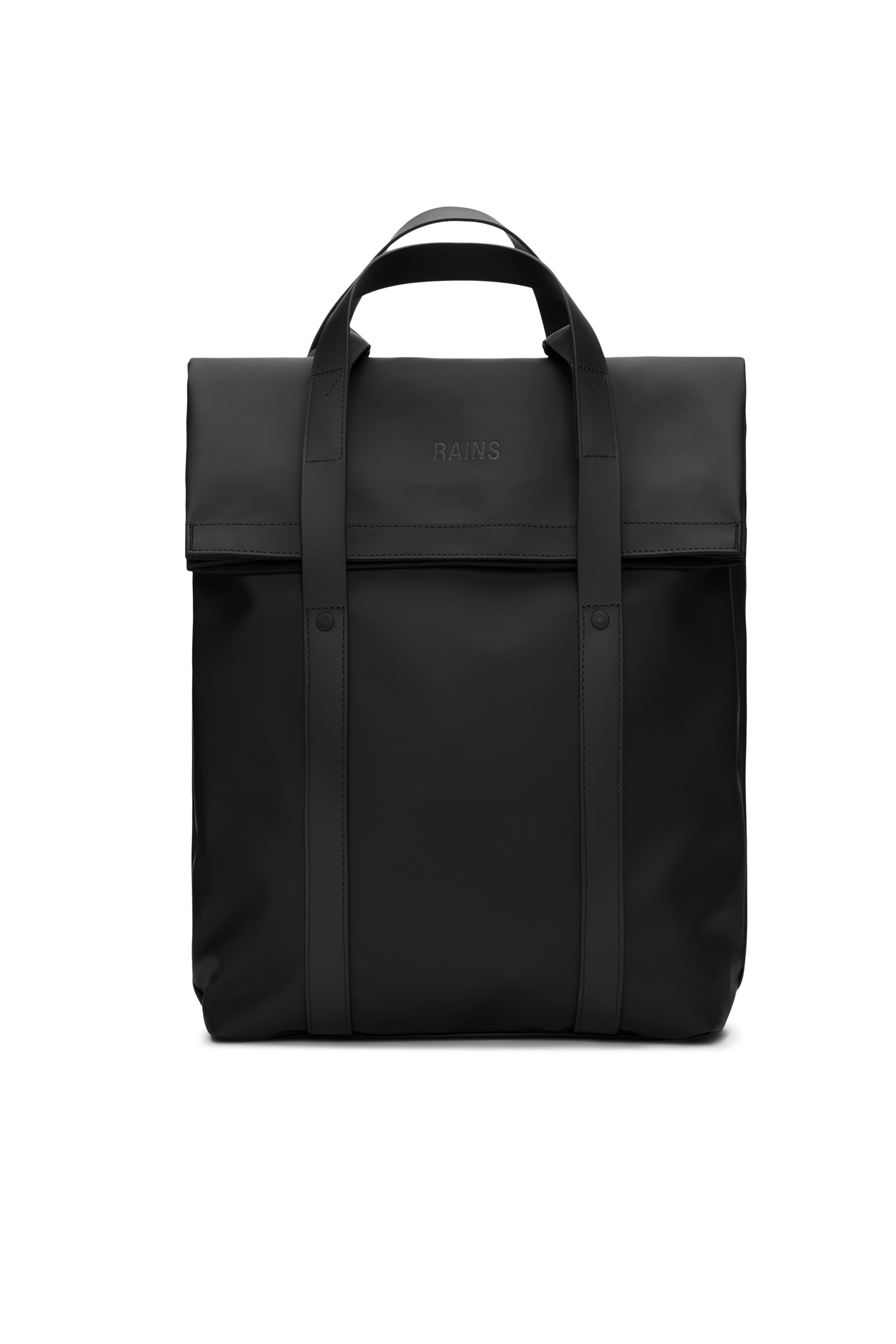 RAINS 2 Way Tote Backpack Black Backpack