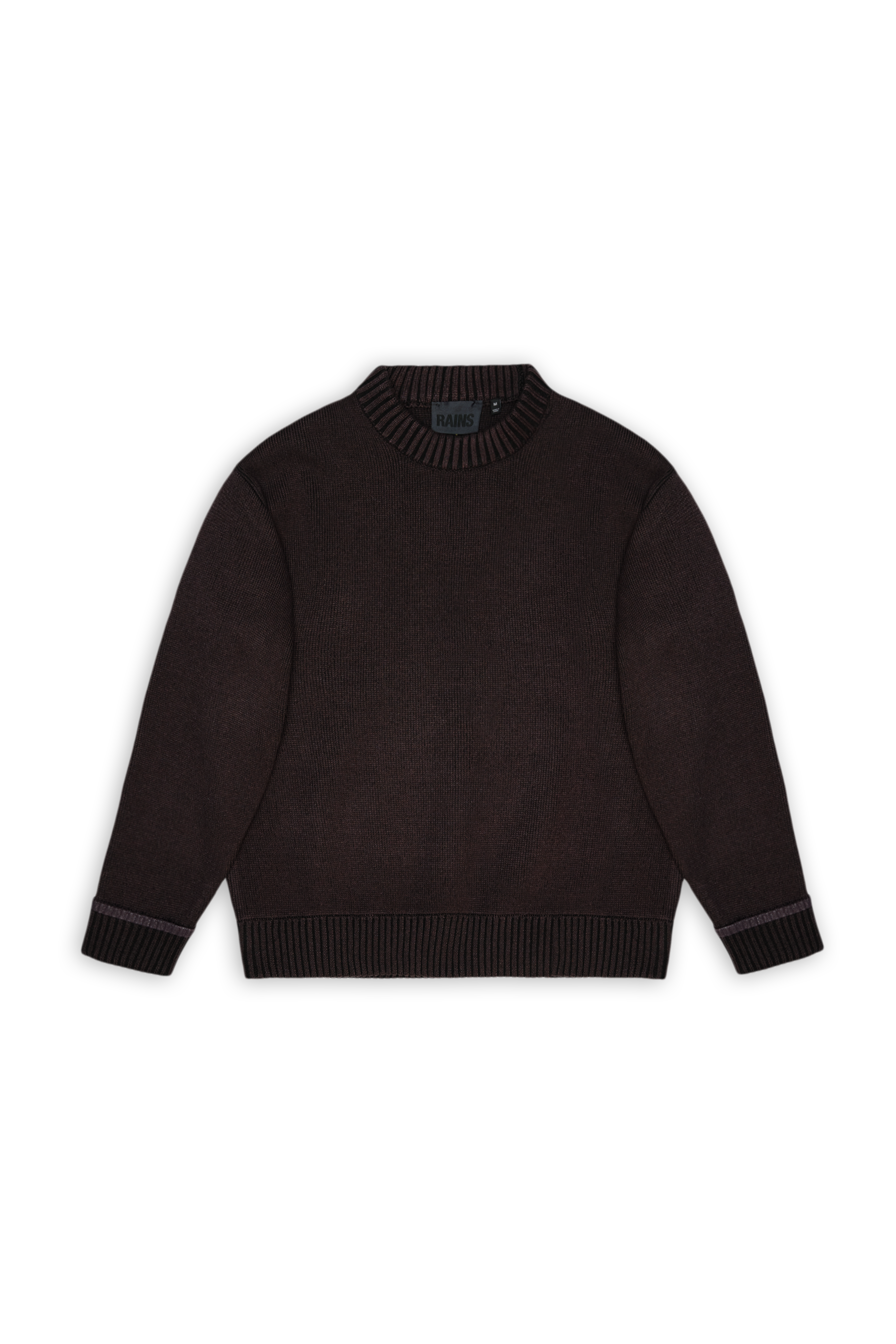 RAINS Sowa Knit Crew Neck Bark / Black Long Sleeve
