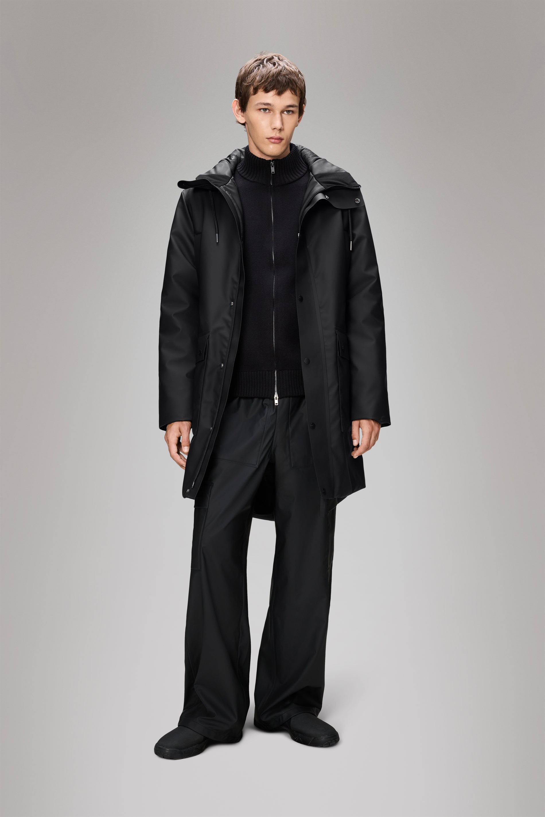 Rains Nome Long Parka Black Jacket