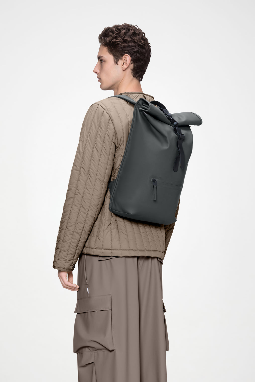 Rains® Rolltop Rucksack in Black for $150