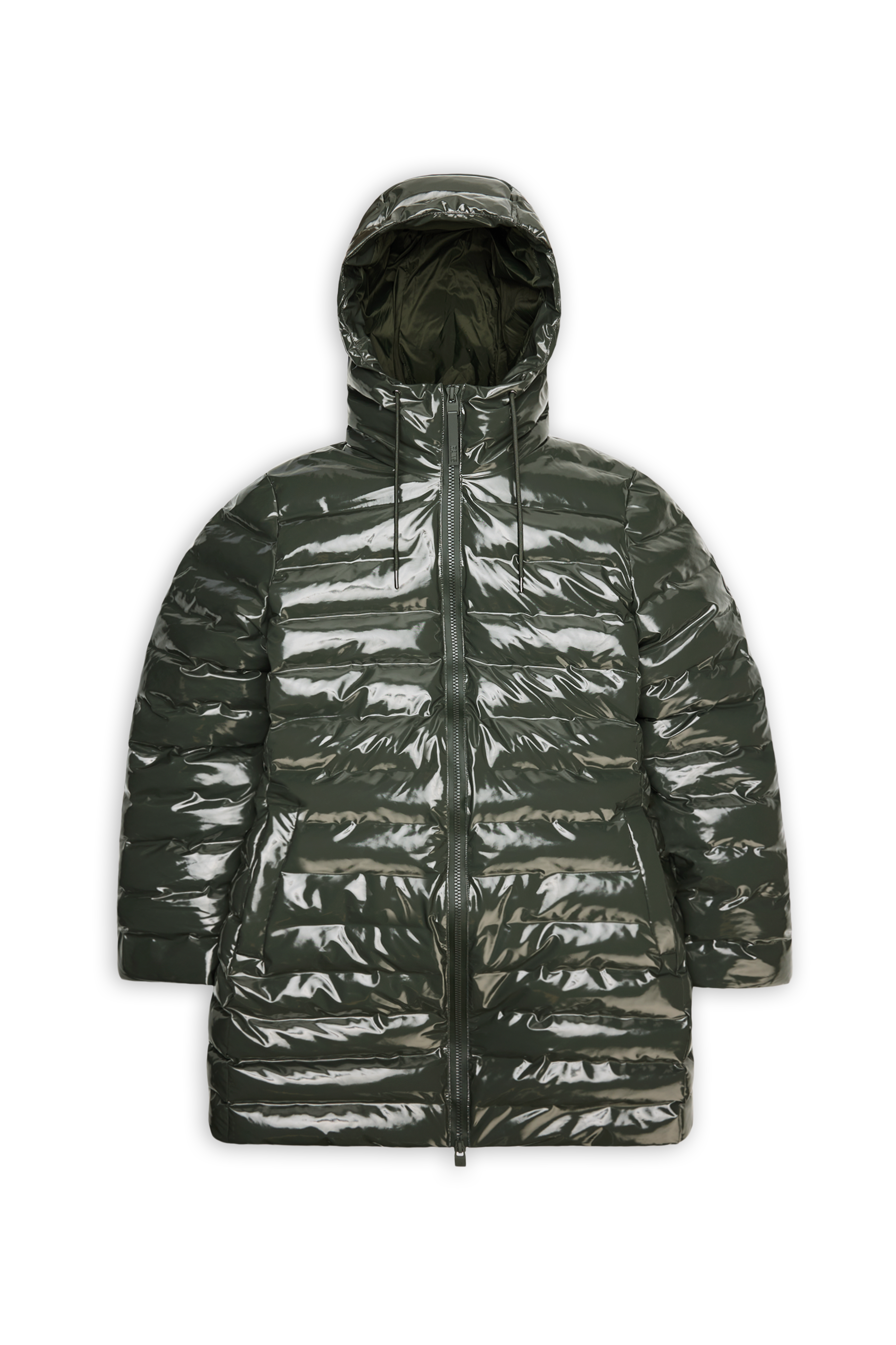 Rains Lohja Long Puffer Curve Jacket Swamp Jacket