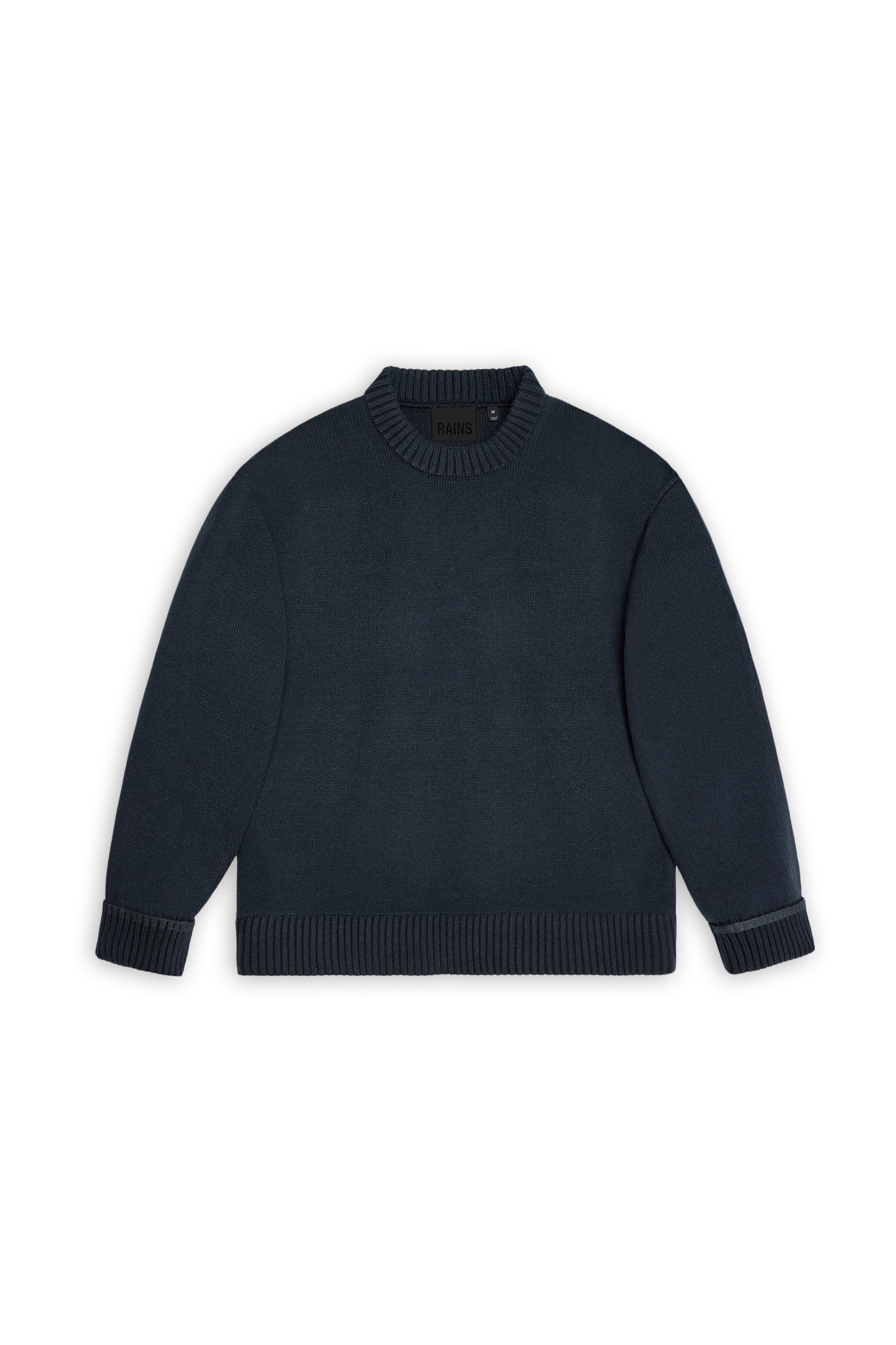 RAINS Sowa Knit Crew Neck Navy/Black Long Sleeve