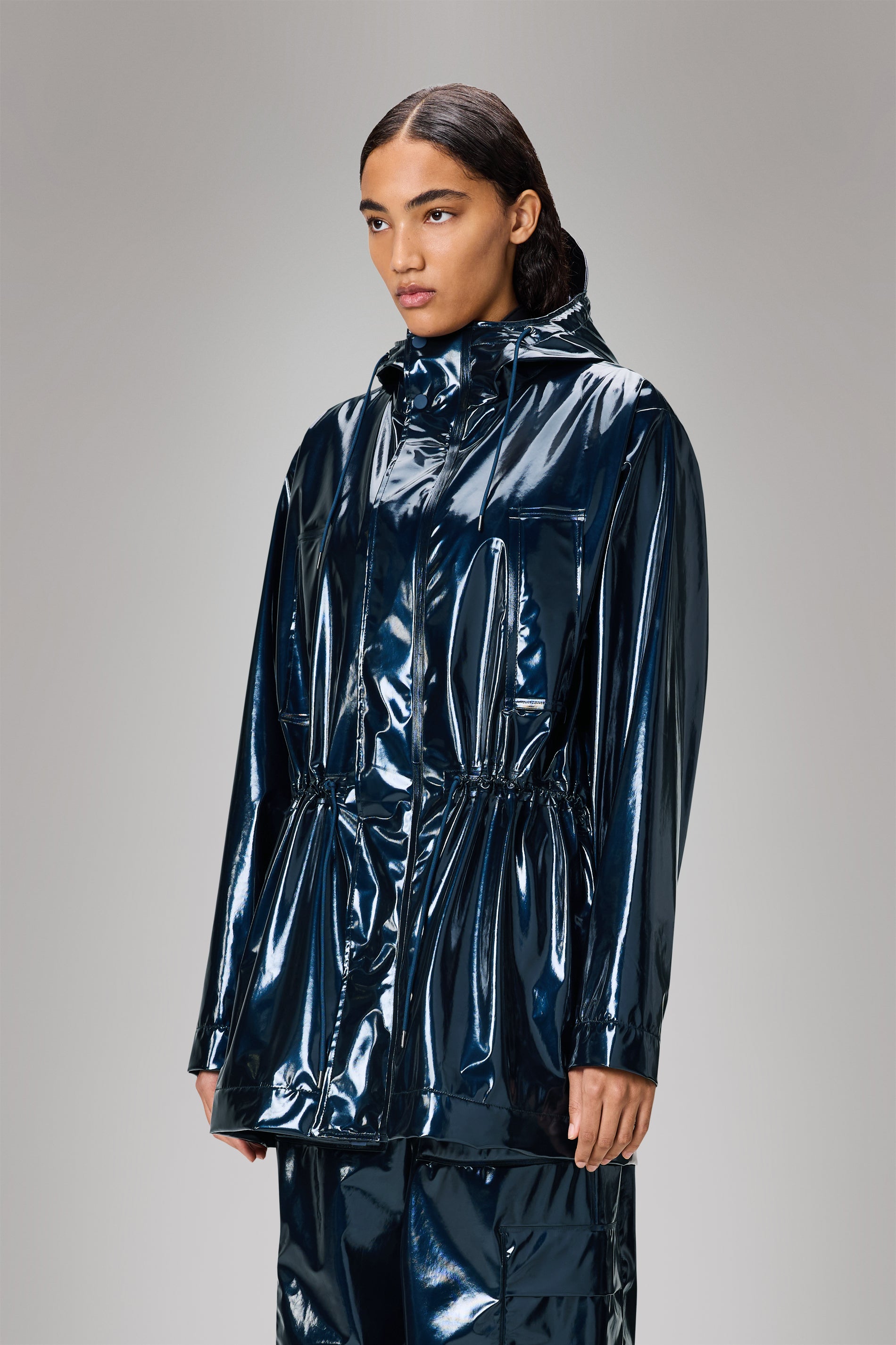 RAINS Bold Long Jacket Spill Jacket