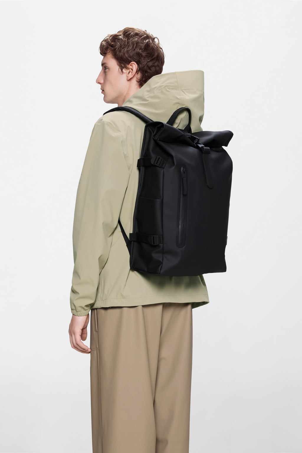 Rains® Rolltop Rucksack Large in Black for $175