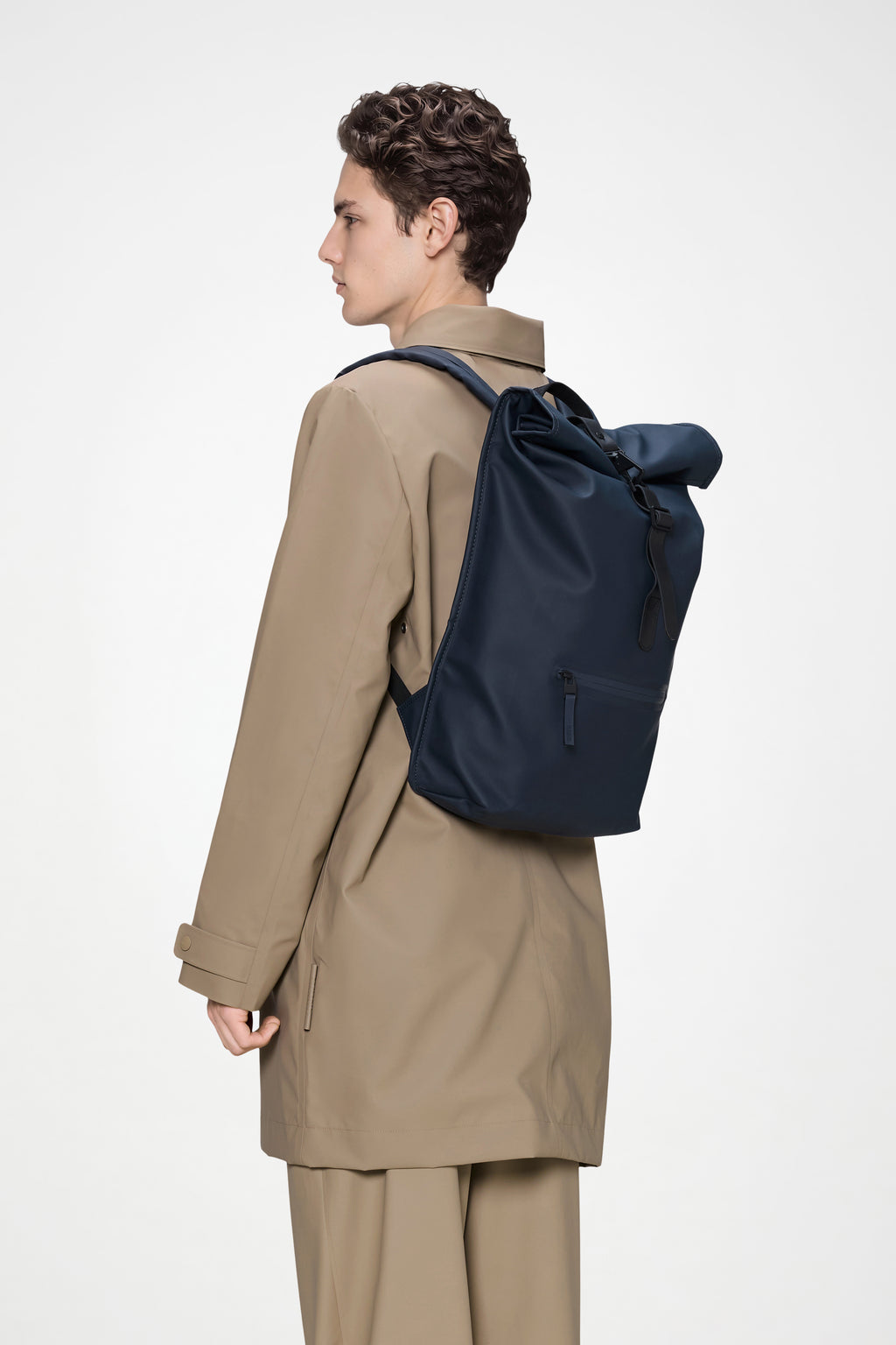 Rains® Rolltop Rucksack in Dark Grey for $150
