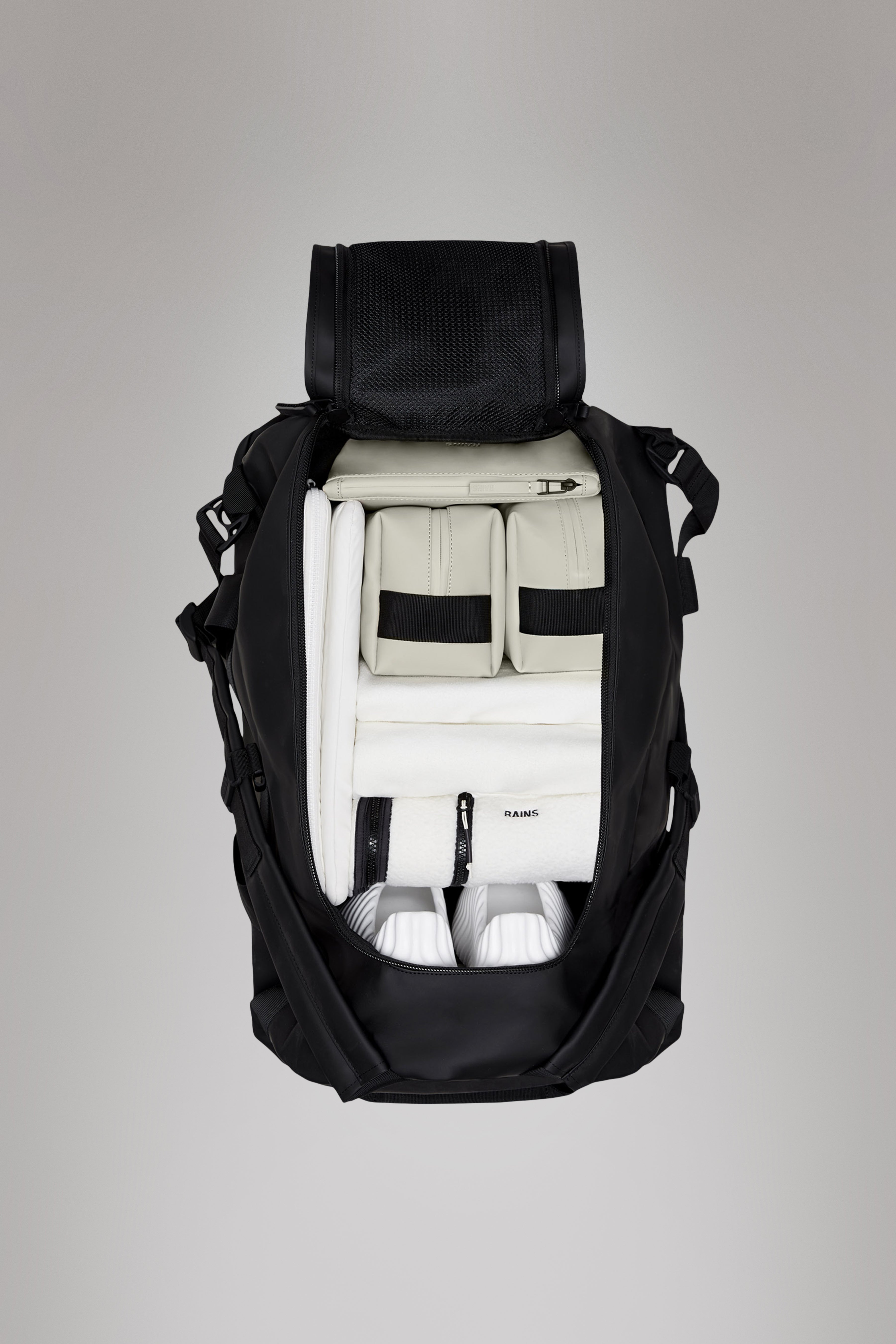 RAINS Texel Duffel Bag Small Black Duffel