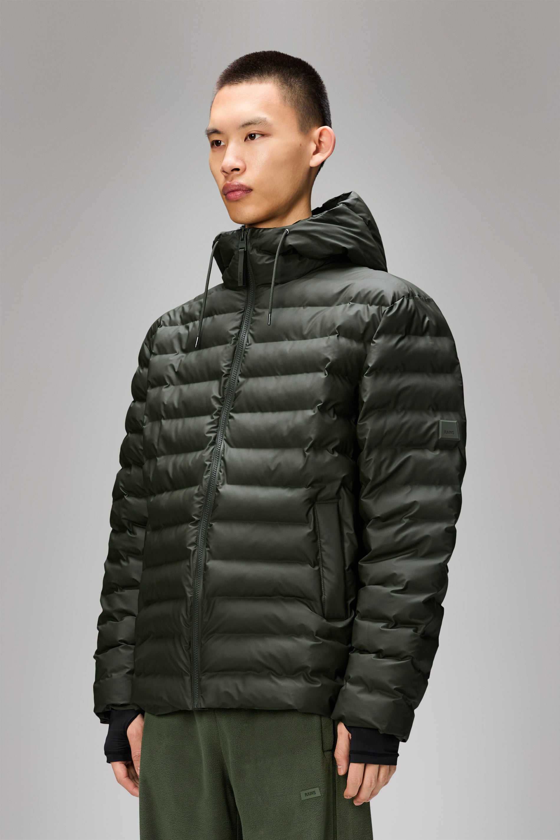 Rains Lohja Puffer Jacket Green Jacket