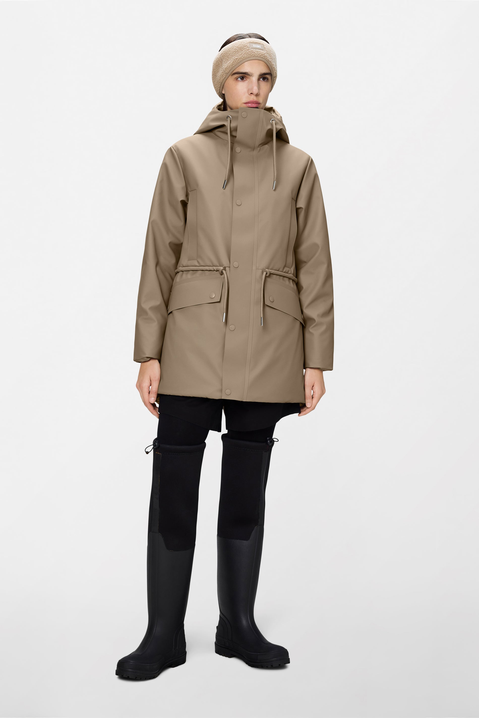 RAINS Nome String W Parka Beige Jacket