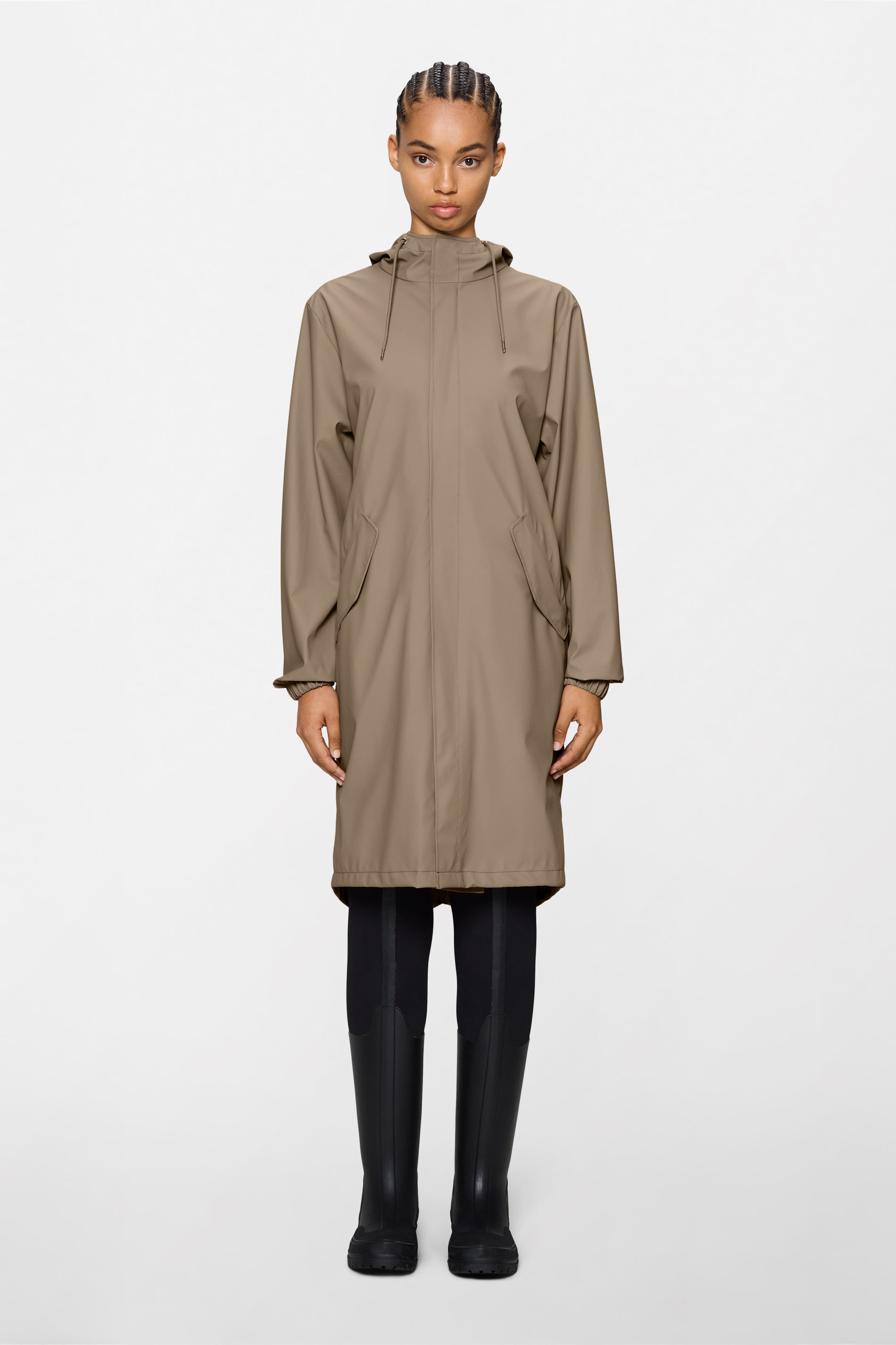 RAINS Fishtail Parka Beige Jacket