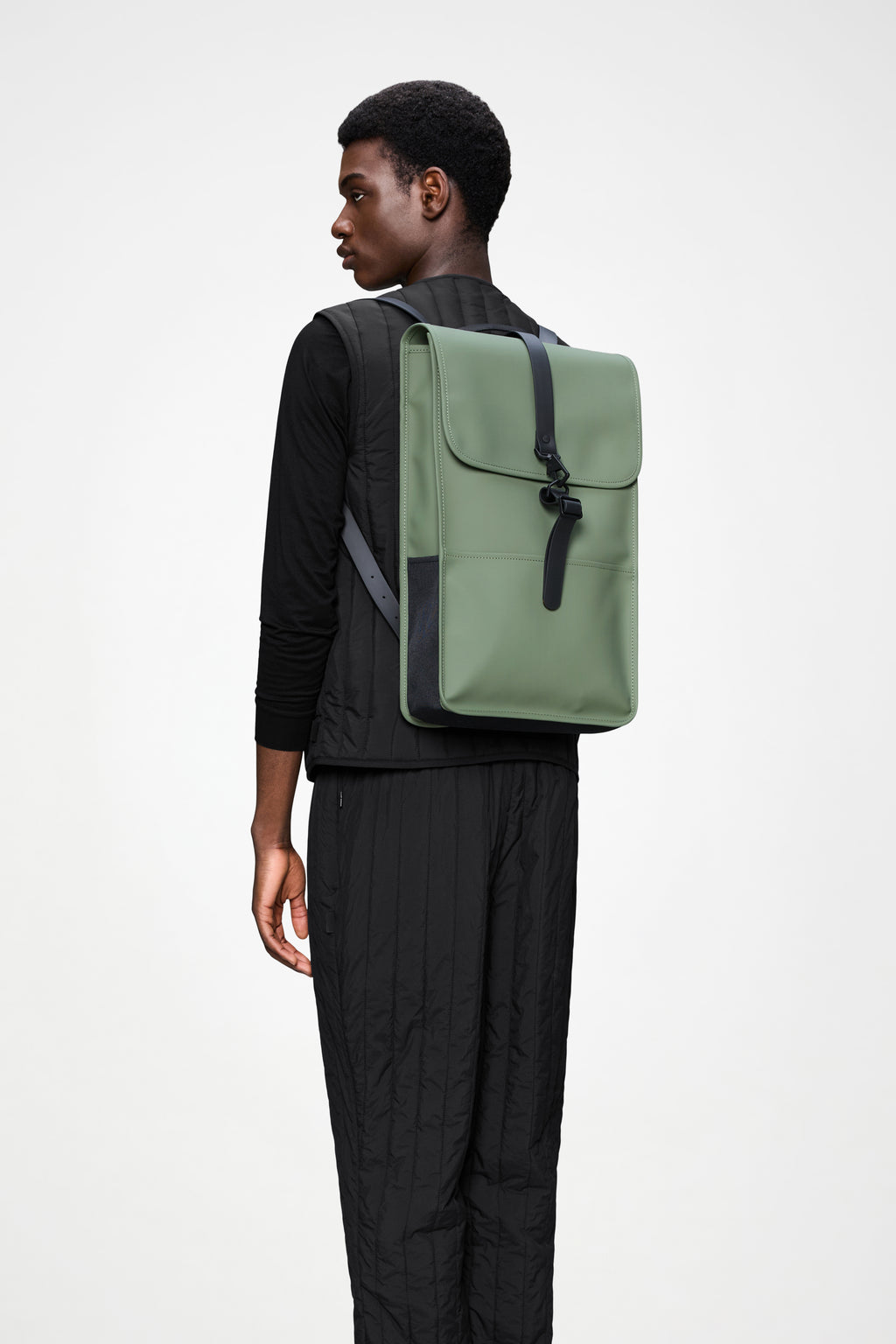 rains backpack dark green Rains® Backpack in Green for $140