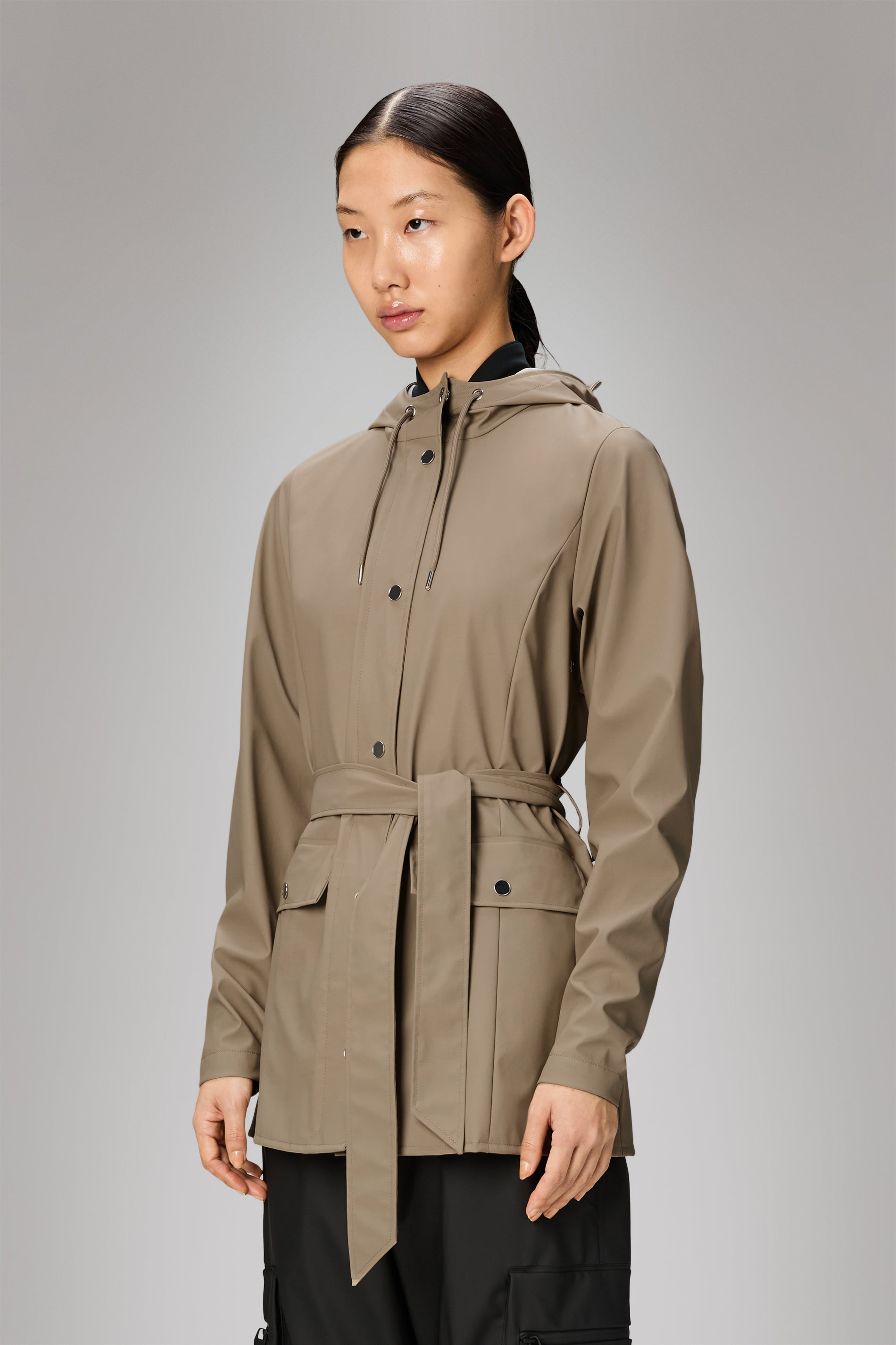 RAINS Curve Jacket Beige Jacket